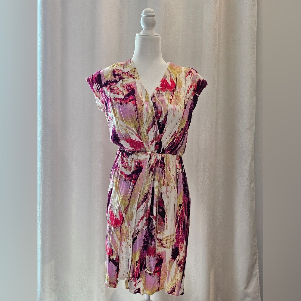 Antonio Melani Multi Color Wrap Style Dress, Size 4 - Easter Vacation Spring